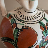 Vintage European Handled Folk Art Rattle Jar Vessel