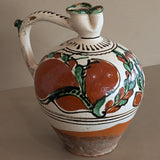 Vintage European Handled Folk Art Rattle Jar Vessel