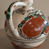 Vintage European Handled Folk Art Rattle Jar Vessel