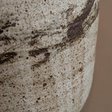 Heavy Vintage 1974 Signed Neutral Studio Pottery Vase with Freeform Organic Detailing