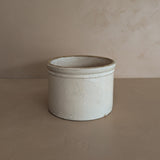 Wide Antique Salt-Glazed Pottery Crock