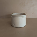 Wide Antique Salt-Glazed Pottery Crock