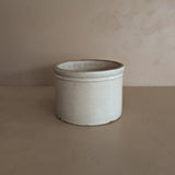 Wide Antique Salt-Glazed Pottery Crock