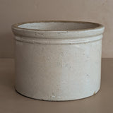 Wide Antique Salt-Glazed Pottery Crock