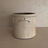 Large Antique 2-Gallon Salt-Glazed Stoneware Pottery Crock with Handles