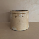 Large Antique 2-Gallon Salt-Glazed Stoneware Pottery Crock with Handles