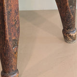 Heavily Patinated Antique Arts and Crafts Mission-Style Wooden Stool