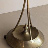 Antique Swedish Oscar Nilsson Brass Art Nouveau-Style Three-Arm Candelabra with Ball Feet