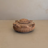 Vintage French Hand-Carved Wooden Grole "Friendship Cup" with Carved Flower Lid
