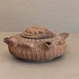 Vintage French Hand-Carved Wooden Grole "Friendship Cup" with Carved Flower Lid