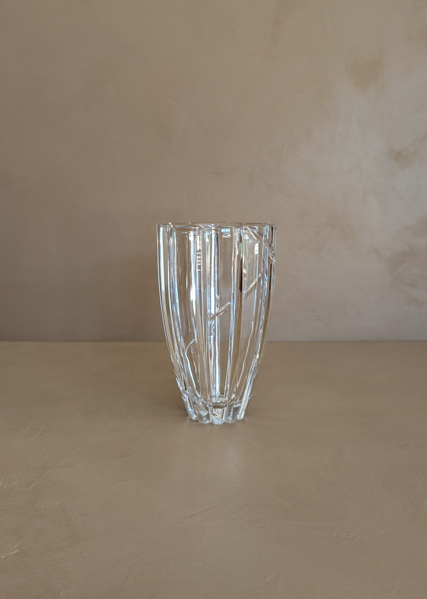Vintage Mikasa Cut Lead Crystal Glass Vase