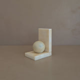 Single Vintage Italian Alabaster Chunky Sphere Bookend