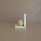 Single Vintage Italian Alabaster Chunky Sphere Bookend
