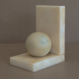 Single Vintage Italian Alabaster Chunky Sphere Bookend