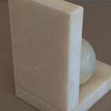 Single Vintage Italian Alabaster Chunky Sphere Bookend