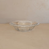 Vintage Glass Dish with Floral Etchings