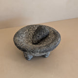 Large Carved Molcajete Mortar and Pestle