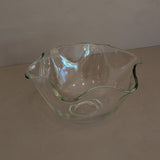 Vintage Glass Bowl with Scalloped Rim