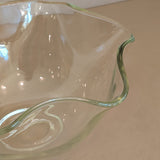 Vintage Glass Bowl with Scalloped Rim