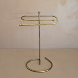 Vintage Gold-Tone Tabletop Towel Rack Holder