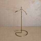 Vintage Gold-Tone Tabletop Towel Rack Holder