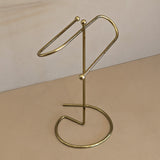 Vintage Gold-Tone Tabletop Towel Rack Holder