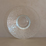 Vintage Scandinavian-Style Wide-Rimmed Textured Glass Dish