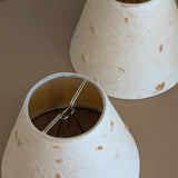 Set of 4 Vintage Textured Natural Fiber Paper Mache Clip On Chandelier/Sconce Lampshades