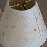 Set of 4 Vintage Textured Natural Fiber Paper Mache Clip On Chandelier/Sconce Lampshades