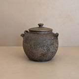 Vintage Japanese Teapot with Dark Brown Jakatsu Glaze