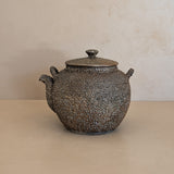 Vintage Japanese Teapot with Dark Brown Jakatsu Glaze
