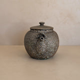Vintage Japanese Teapot with Dark Brown Jakatsu Glaze