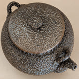 Vintage Japanese Teapot with Dark Brown Jakatsu Glaze