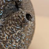 Vintage Japanese Teapot with Dark Brown Jakatsu Glaze