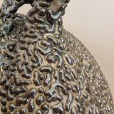 Vintage Japanese Teapot with Dark Brown Jakatsu Glaze