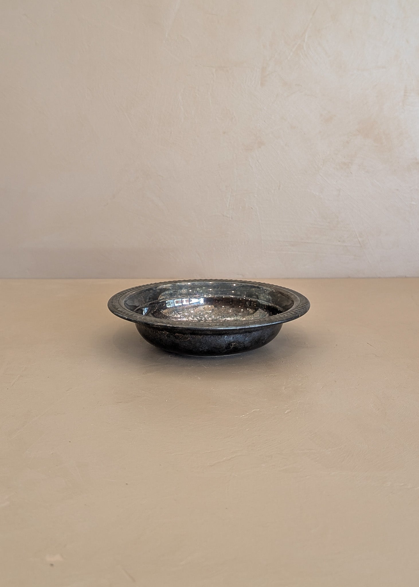 Heavily Patinated Vintage Silver Bowl