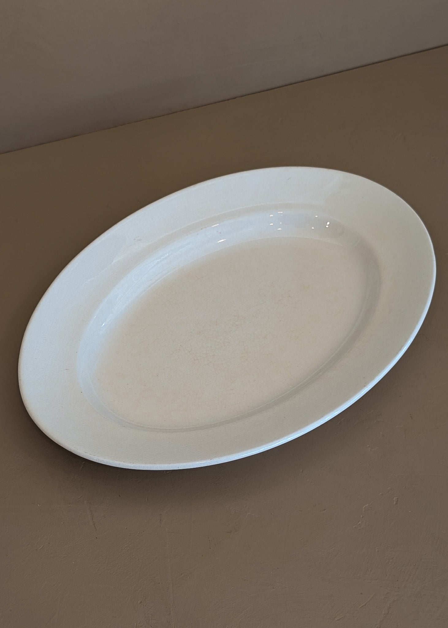 Antique White Ironstone Platter