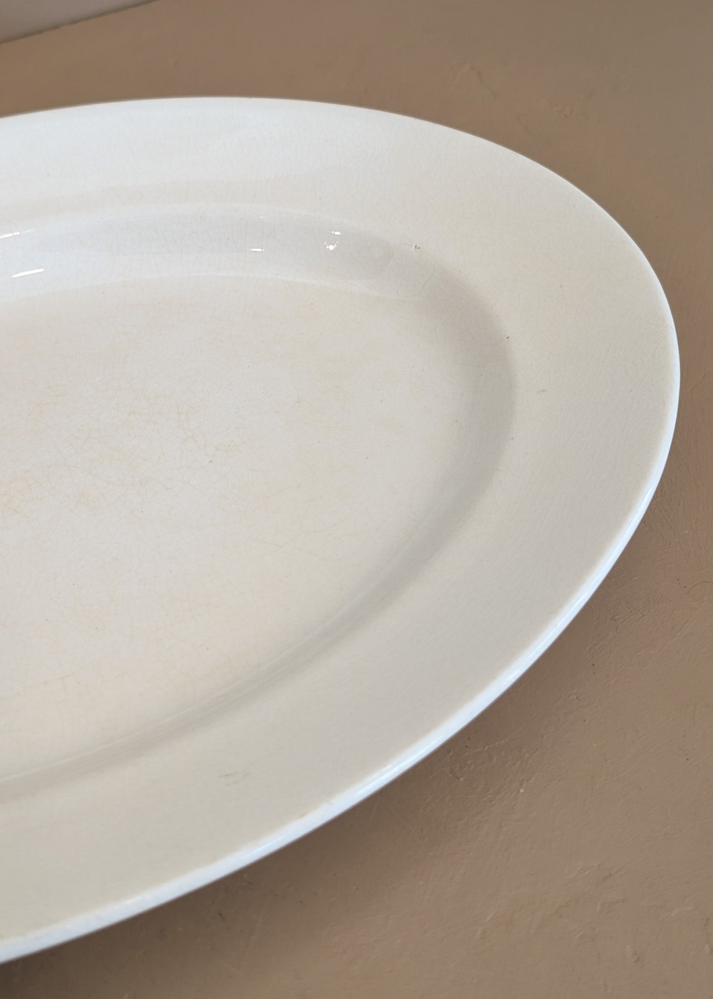 Antique White Ironstone Platter