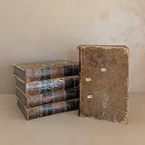 Set of 5 Leather-Bound "The Dramatic Works of William Shakspeare" Books with Plates from the 1850s