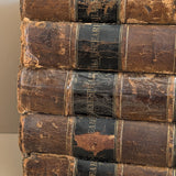 Set of 5 Leather-Bound "The Dramatic Works of William Shakspeare" Books with Plates from the 1850s