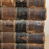 Set of 5 Leather-Bound "The Dramatic Works of William Shakspeare" Books with Plates from the 1850s