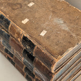 Set of 5 Leather-Bound "The Dramatic Works of William Shakspeare" Books with Plates from the 1850s