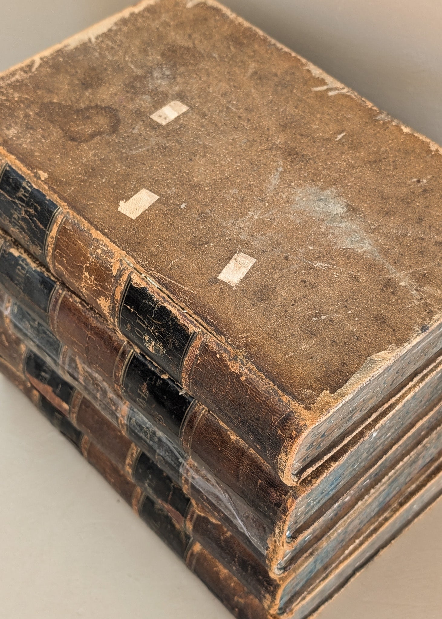 Set of 5 Leather-Bound "The Dramatic Works of William Shakspeare" Books with Plates from the 1850s