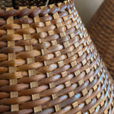 Pair of Vintage Wicker and Bamboo Empire Lampshades