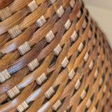 Pair of Vintage Wicker and Bamboo Empire Lampshades