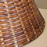 Pair of Vintage Wicker and Bamboo Empire Lampshades