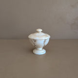 Vintage Italian Creamy Alabaster Lidded Dish