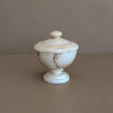 Vintage Italian Creamy Alabaster Lidded Dish