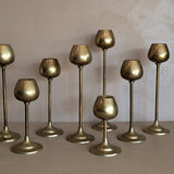 Set of 11 Vintage Rosenthal Netter-Attributed Brass Tulip Candlesticks