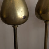 Set of 11 Vintage Rosenthal Netter-Attributed Brass Tulip Candlesticks